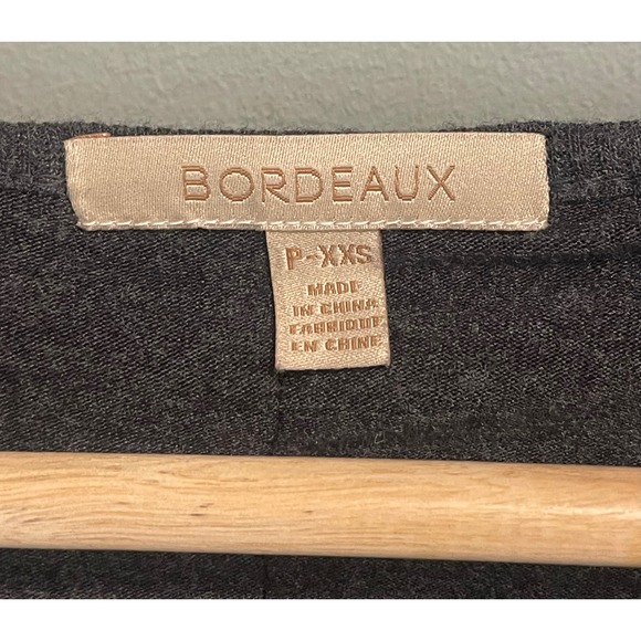 Bordeaux‎ Gray Maxi Dress V Neck Short Sleeve Casual Knit Flowy Flared - Picture 6 of 7